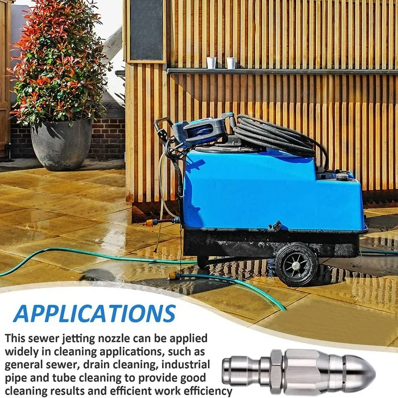 Water Jet High Pressure Spraye - Drain Pipe Clip reseña y precio