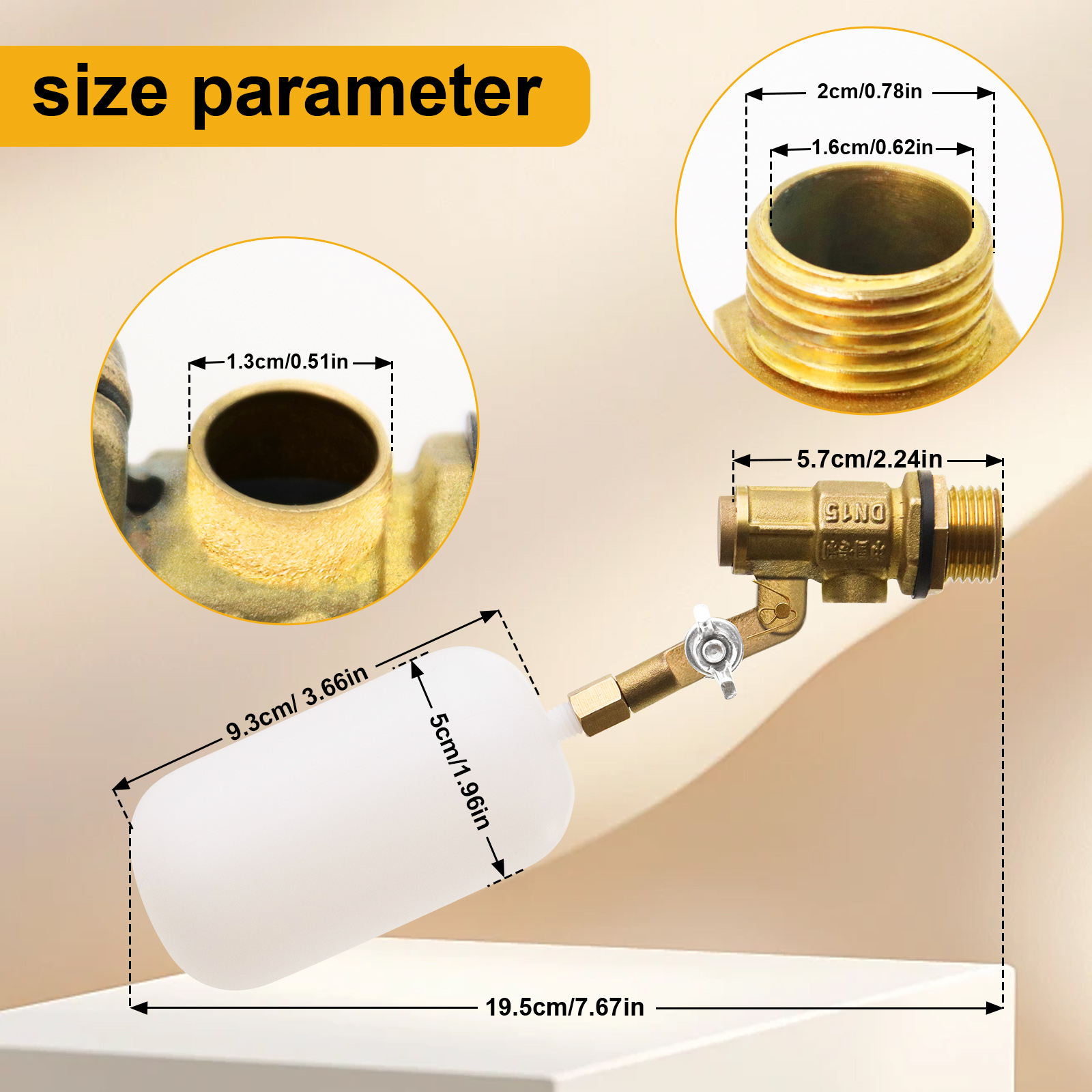 1/2 Inch Copper Calve Float Ba - Float Ball Valve reseña y precio