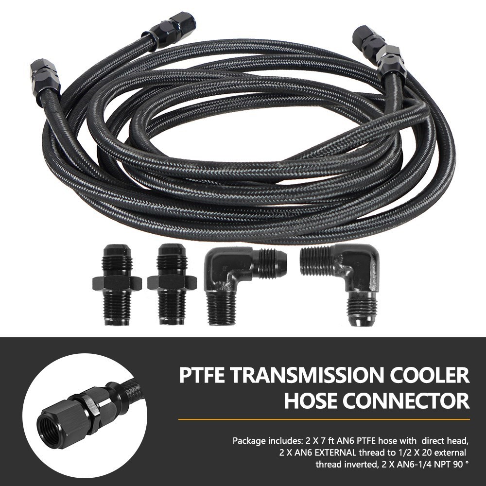 2 X 7Ft AN6 Flexible PTFE Tran - Flexible Hose Braided reseña y precio