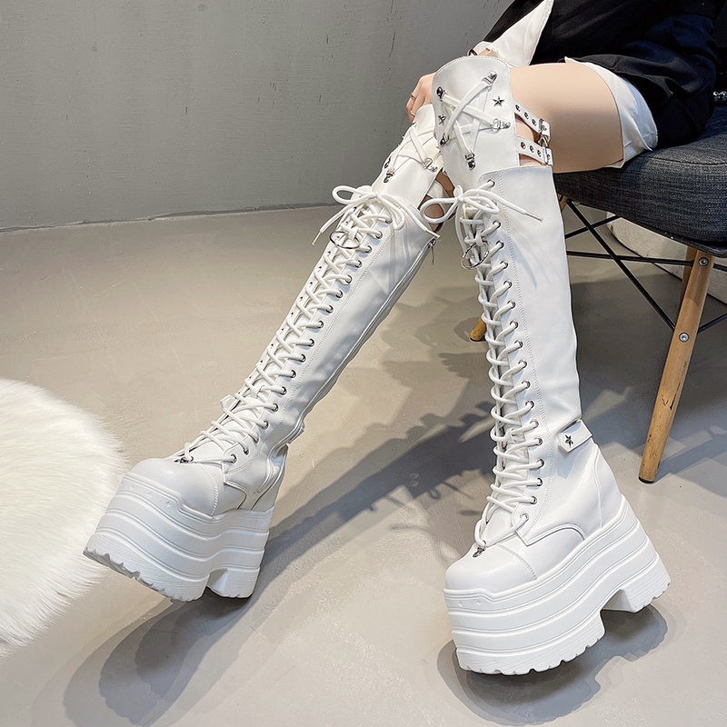 Punk Women Boots Ladies Cospla - Pipe Bending Spring reseña y precio