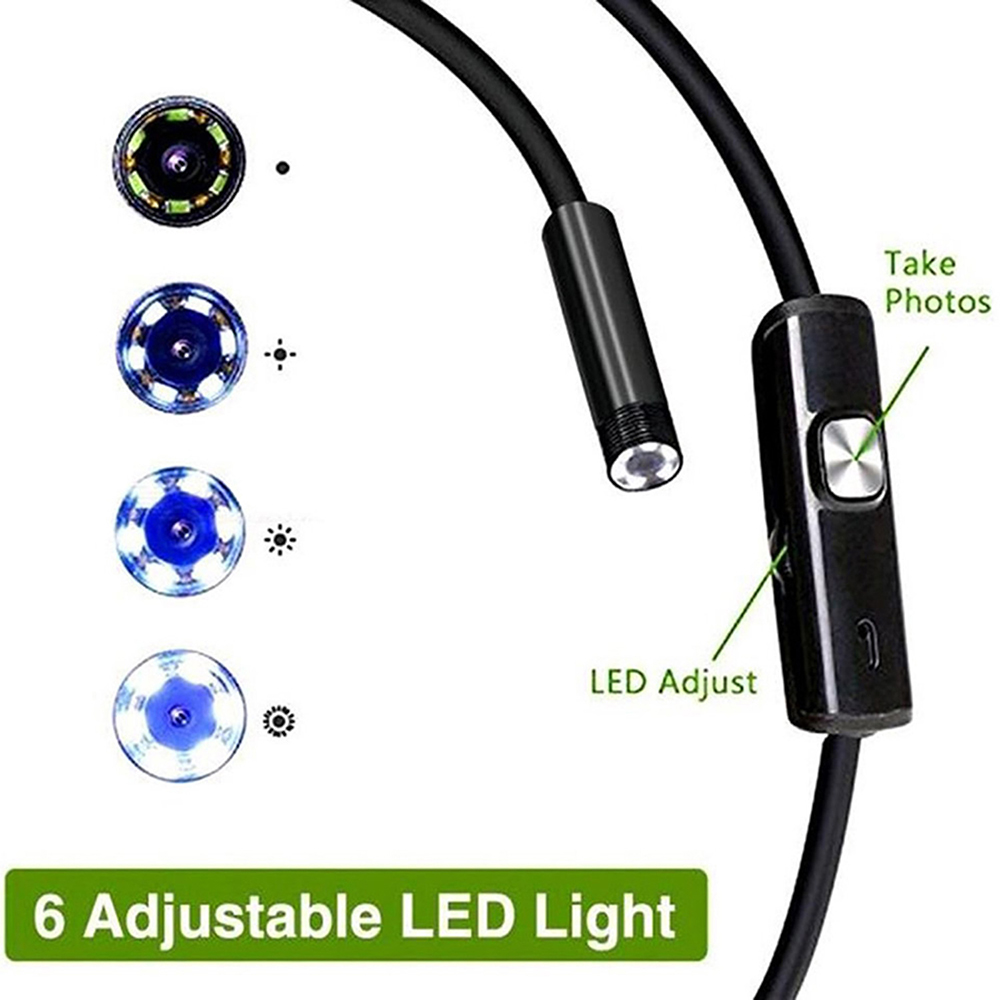 6 LED Light 7mm 1M  Endoscope  - Drain Snake Flexible reseña y precio