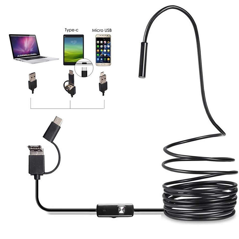 6 LED Light 7mm 1M  Endoscope  - Drain Snake Flexible reseña y precio