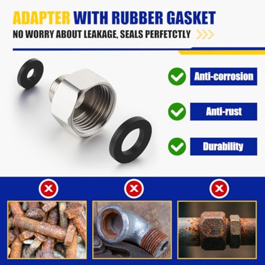 8 Pcs Brass Water Line Adapter - Compression Fitting Brass reseña y precio
