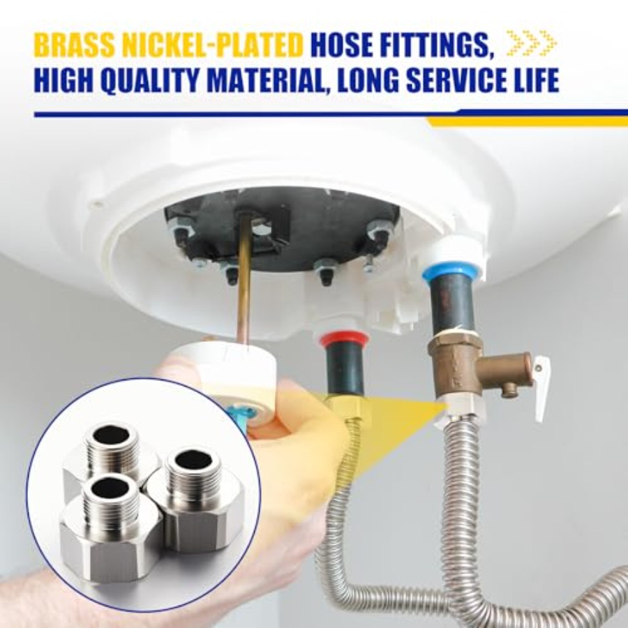 8 Pcs Brass Water Line Adapter - Compression Fitting Brass reseña y precio