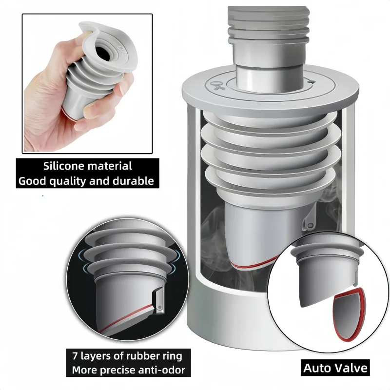 Silicone Sink Stopper Sewer Pi - Drain Pipe Clip reseña y precio