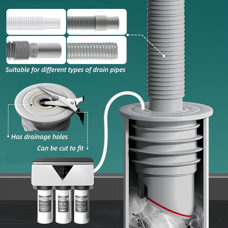 Silicone Sink Stopper Sewer Pi - Drain Pipe Clip reseña y precio