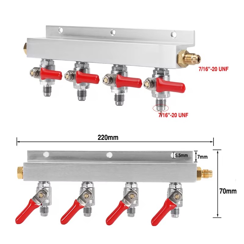 IMAICTUU 4 Way Gas Manifold Co - Push Fit Connector reseña y precio