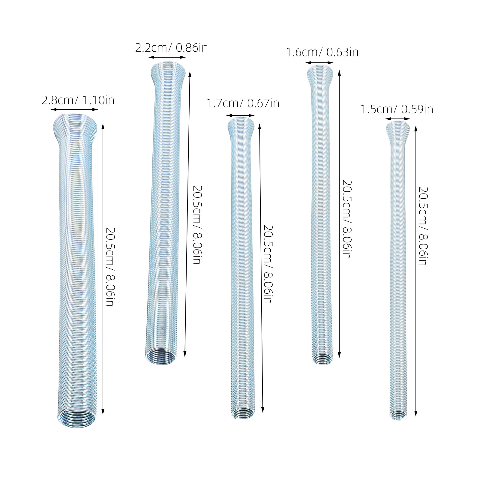 5Pcs Spring Tubing Bender Kit  - Pipe Bending Spring reseña y precio