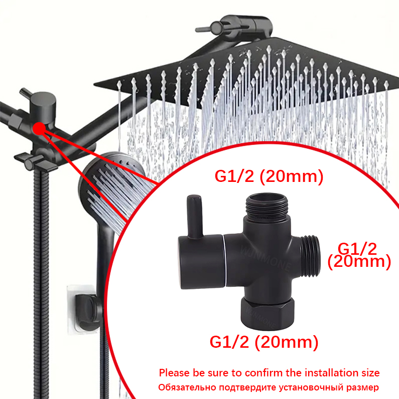 Black Silver 3 Way T-Adapter D - Shower Valve Cartridge reseña y precio