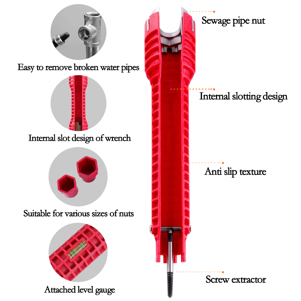 Three head red Sink wrench 8-i - Pipe Freeze Spray reseña y precio