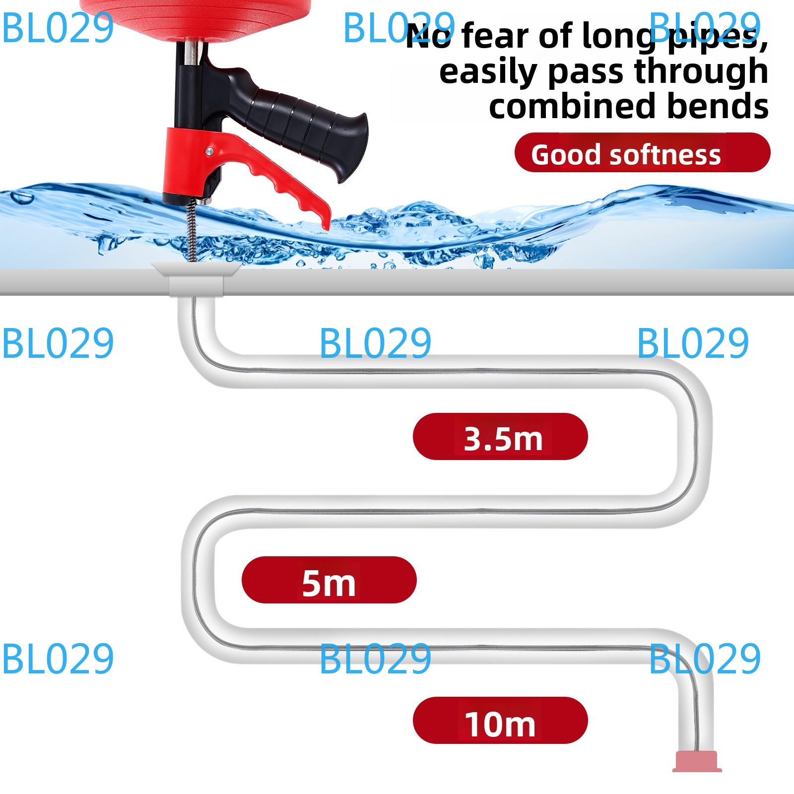 Professional Drain Snake Auger - Drain Snake Flexible reseña y precio