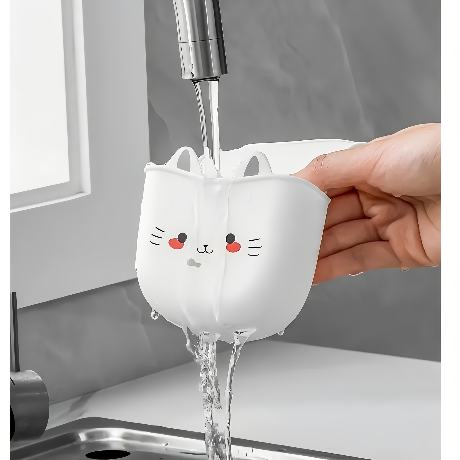 Cartoon Cat Basket Soft Buckle - Silicone Tap Washer reseña y precio