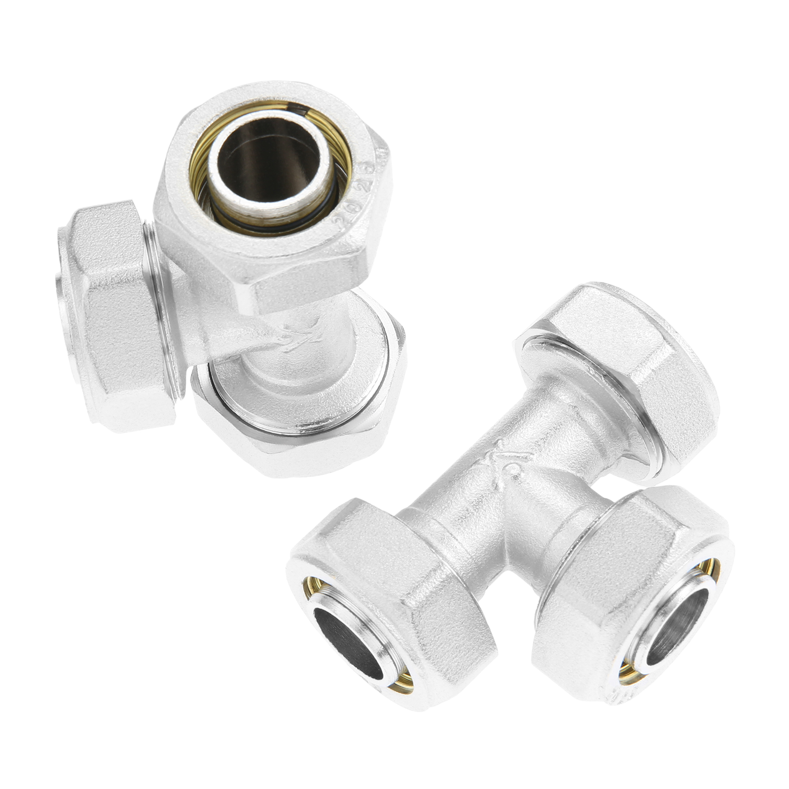 2Pcs 3/4’’ Tee Air Line Fittin - Compression Fitting Brass reseña y precio