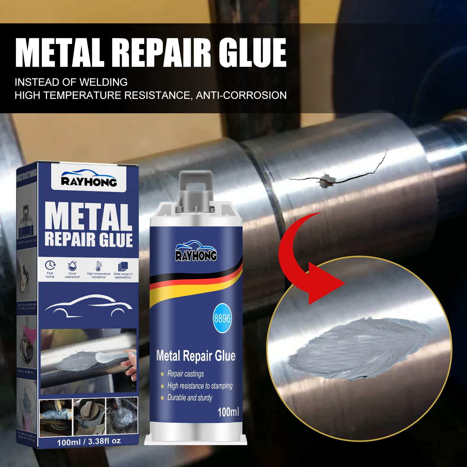 100ml Industrial Metal AB Cast - Solvent Weld Cement reseña y precio
