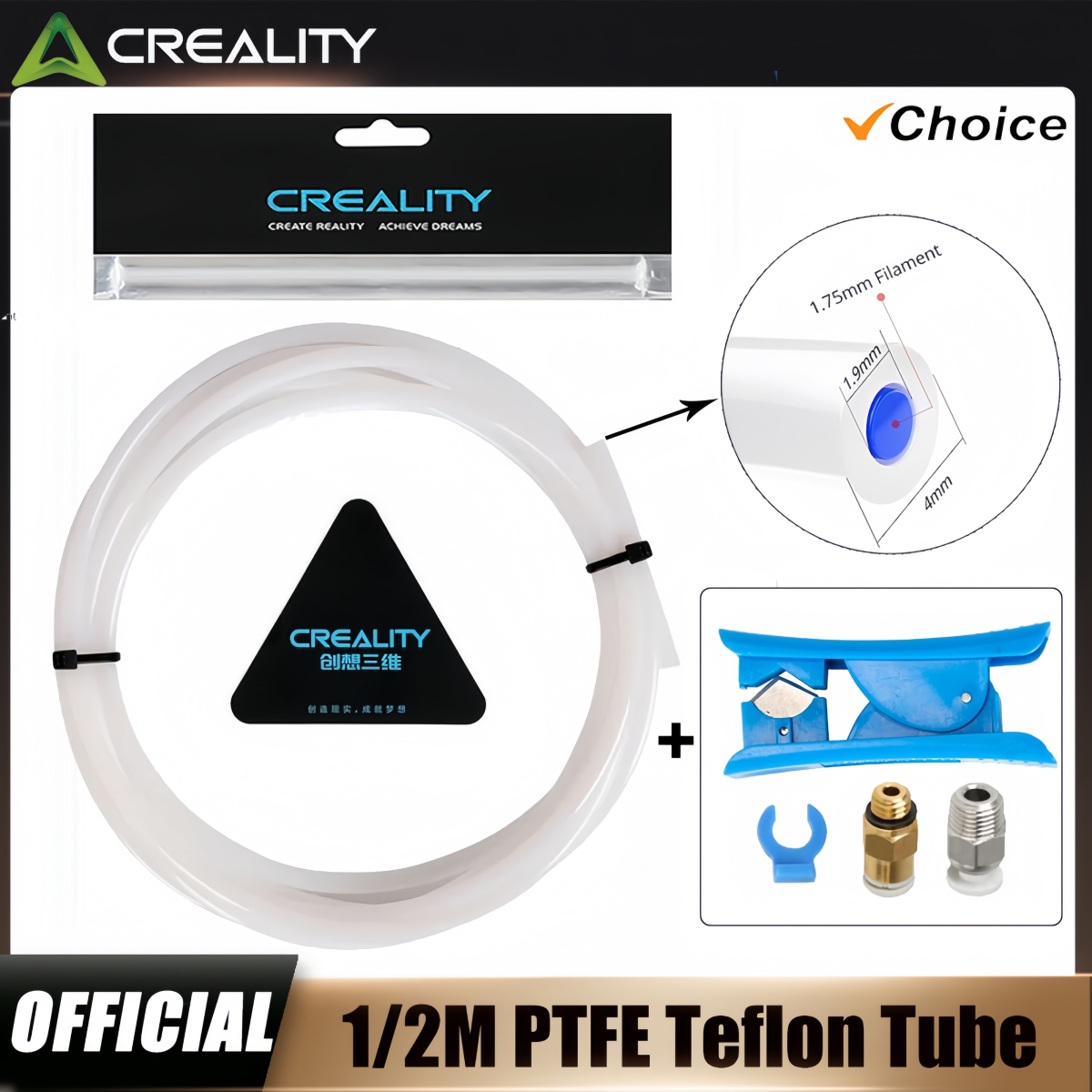 Creality 3D Printer PTFE Tube， - Ptfe Tape Thread reseña y precio