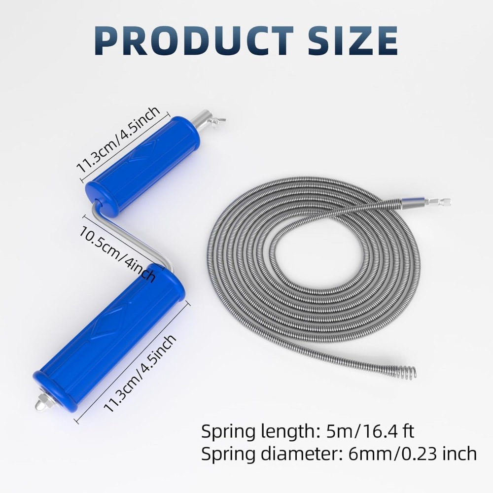 Drain Snake 16.4ft x 6mm Auto  - Drain Snake Flexible reseña y precio