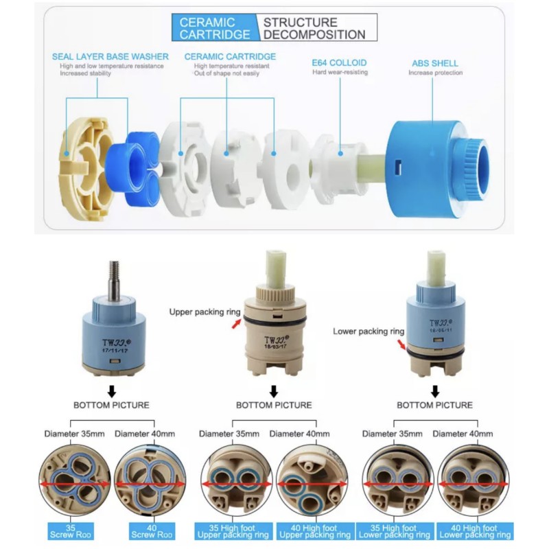 Faucets Mixing Spool Valve 25  - Basin Mixer Cartridge reseña y precio